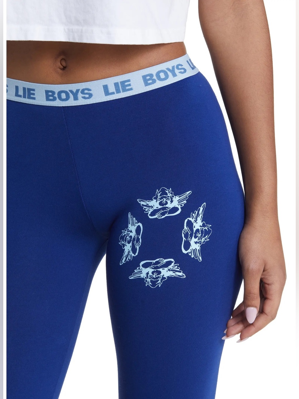 NWT Boys Lie Head Over Heels Graphic Flare Leg High Rise Yoga Pants Revolve M - Picture 6 of 12